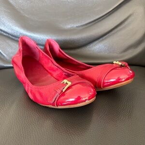 Cole Haan Ballet Flat with Patent Leather Toe and Buckle Size 8.5